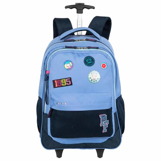 Imagem de Mochila Carrinho Externo Paul Frank Casual Patches - Azul