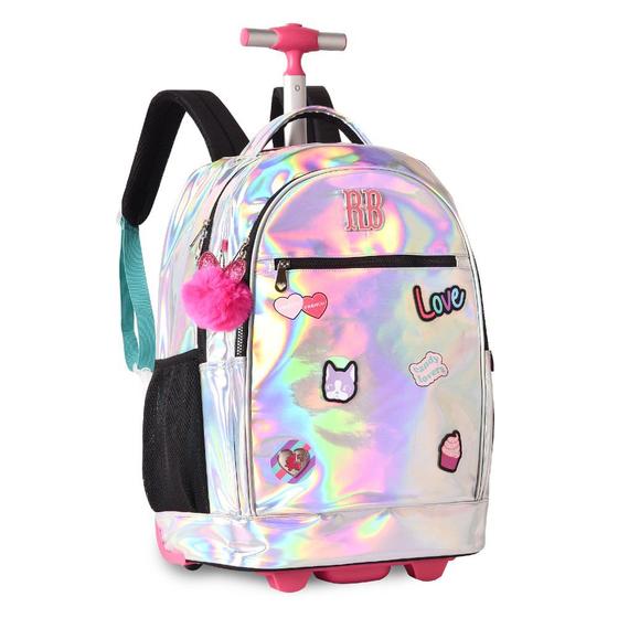 Mochila carrinho holográfica Rebecca Bonbon 17" Menor preço em Mochila carrinho holográfica Rebecca Bonbon 17"