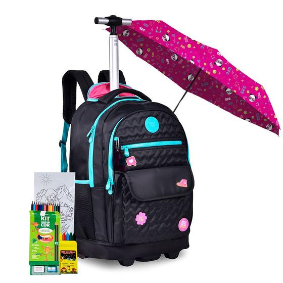 Mochila Carrinho Luluca Escolar Youtuber Adolescente Juvenil Oficial Meninas Guarda Chuva Chaveiro Menor preço em Mochila Carrinho Luluca Escolar Youtuber Adolescente Juvenil Oficial Meninas Guarda Chuva Chaveiro