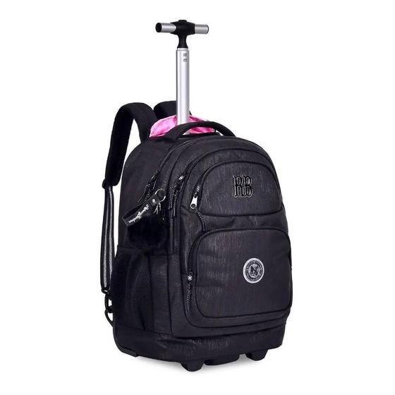 Mochila Carrinho Rebecca Bonbon Rodinhas Preta Brilhosa Menor preço em Mochila Carrinho Rebecca Bonbon Rodinhas Preta Brilhosa