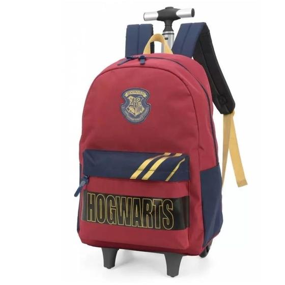 Imagem de Mochila Carrinho Rodinh Harry Potter Vinho Hogwarts Original