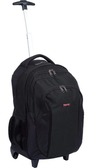 Imagem de Mochila Carrinho Rodinhas Executiva Sestini Cor Preto 