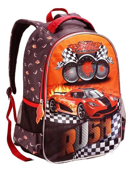 Imagem de Mochila Carros Infantil Masculina Costas  Escolar Dl1382