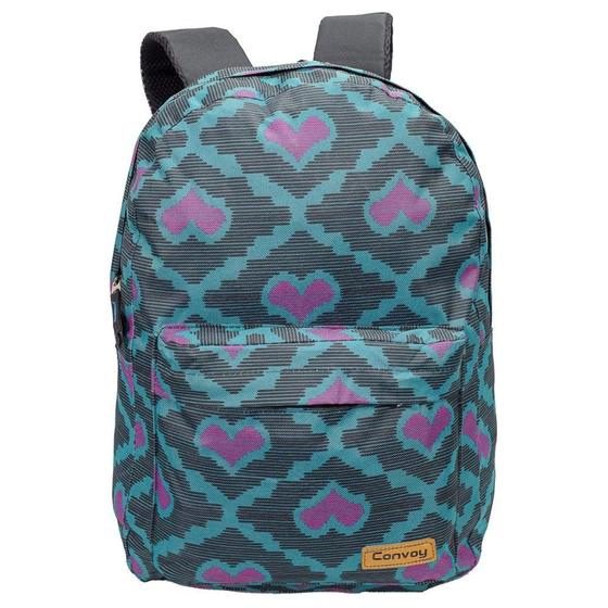 Imagem de Mochila Casual CO70028 Yins Verde com Coração Rosa