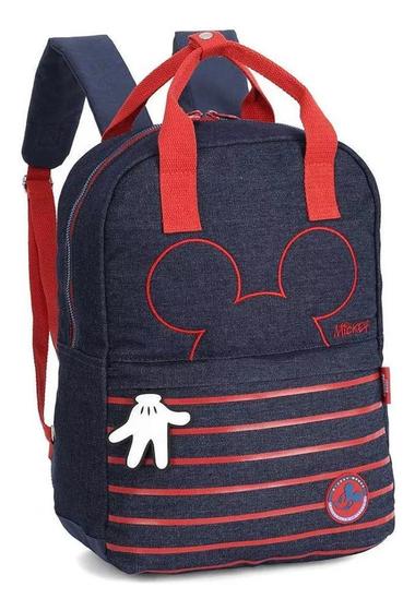 Imagem de Mochila Casual Disney Mickey Mouse Jeans Azul