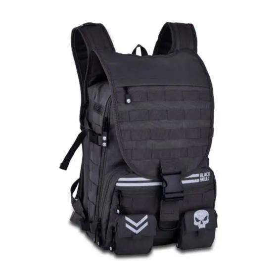 Imagem de Mochila Casual Lançamento Black Skull Bolsa Masculina Dia a dia