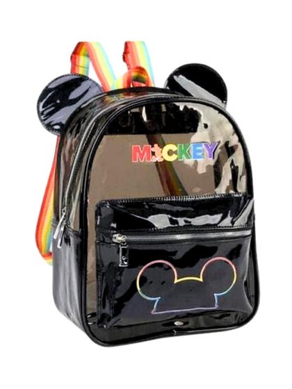 Imagem de Mochila Casual Mickey Mouse Preta Transparencia Bmk78617