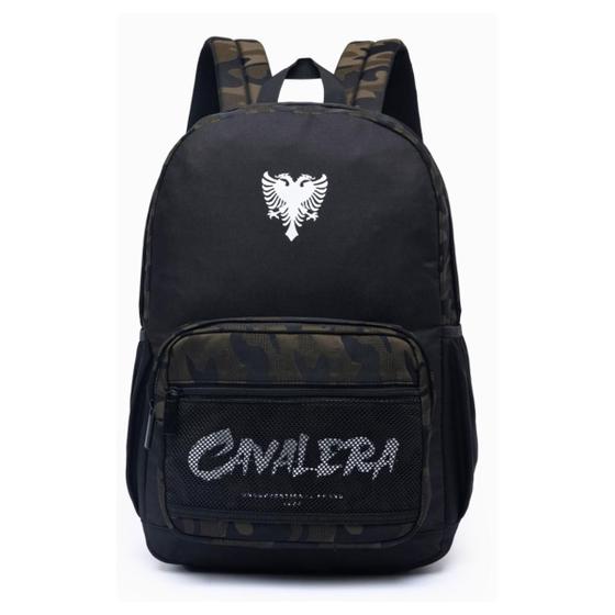 Imagem de Mochila cavalera preta com camuflado -cv7227