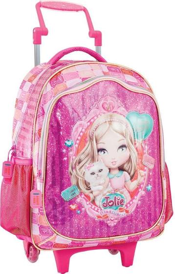 Imagem de Mochila Cetim Com Rodas Jolie Loira Luxo 148521 - Tilibra