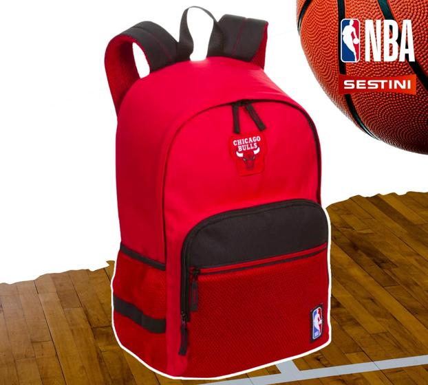 Imagem de Mochila Com Alças Nba Poliéster Qualidade Chicago Sestini