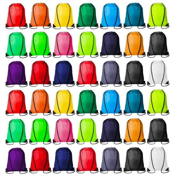 Imagem de Mochila com Cordão Topspeeder - 42 Peças, 20 Cores - Poliéster
