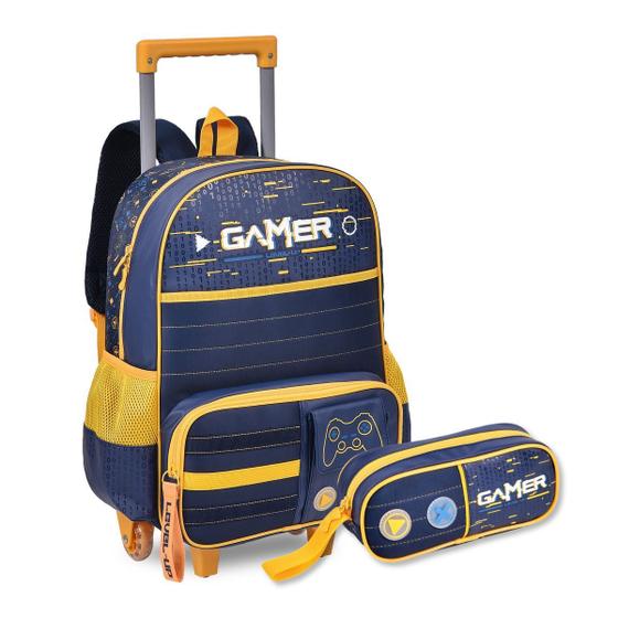 Imagem de Mochila com Estojo Duplo Video Game Kit Infantil Gamer