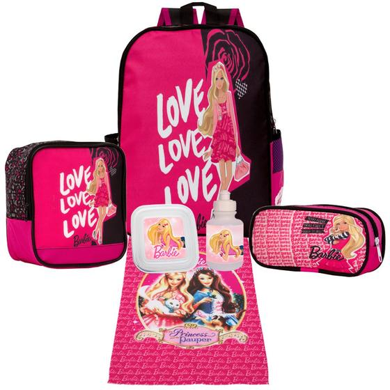 Imagem de Mochila com Lancheira Barbie Completa e Acessórios Toys 2U