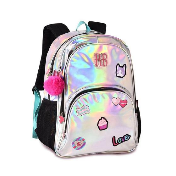 Imagem de Mochila com Pompom Holográfico Rebecca Bonbon RB2485