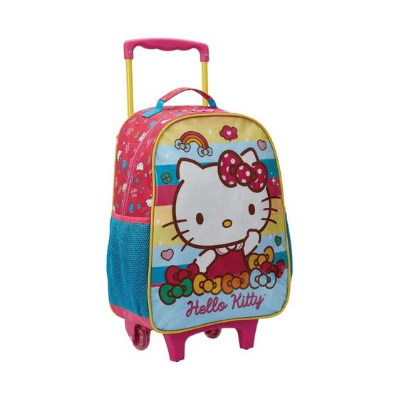 Imagem de Mochila com Rodas Escolar 16 Hello Kitty Rainbow