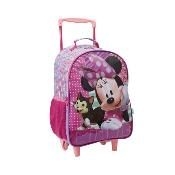 Imagem de Mochila com Rodas Escolar 16 Minnie e Fígaro