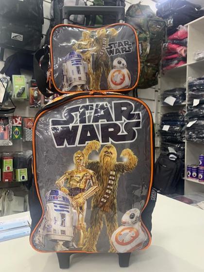 Mochila Com Rodas Luxcel + Lancheira Star Wars Heróis 38162 - Kit ...