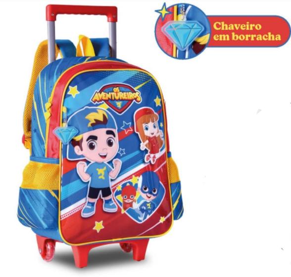 Imagem de Mochila com Rodas Os Aventureiros Infantil Escolar