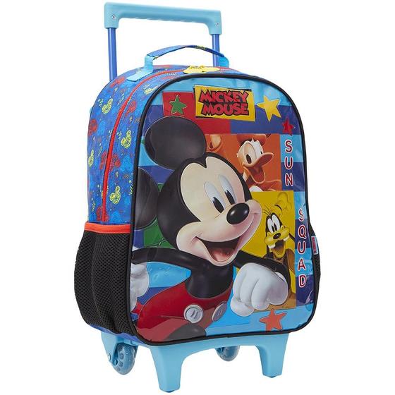 Imagem de Mochila Com Rodas Tamanho G Mickey Azul Claro Xeryus X1 13260