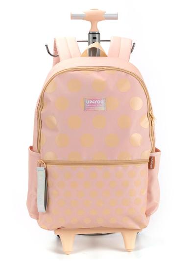Imagem de Mochila com Rodas Up4You 18" Poá Bege - Luxcel