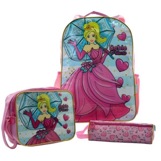 Imagem de Mochila Com Rodinha Debie Kit C/3 Pecas (S) Rio De Ouro Kit