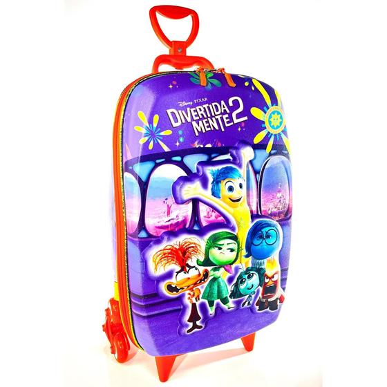 Imagem de Mochila Com Rodinha Infantil Divertidamente Sala De Controle 3D Impermeável - Maxtoy