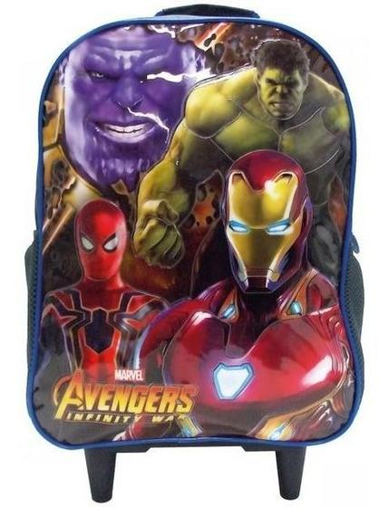 Imagem de Mochila com Rodinha  Infantil Escolar Marvel Avengers 