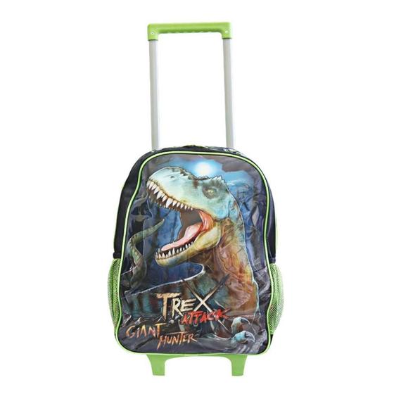 Imagem de Mochila Com Rodinha Tema Dinossauro T-Rex Alça Retrátil