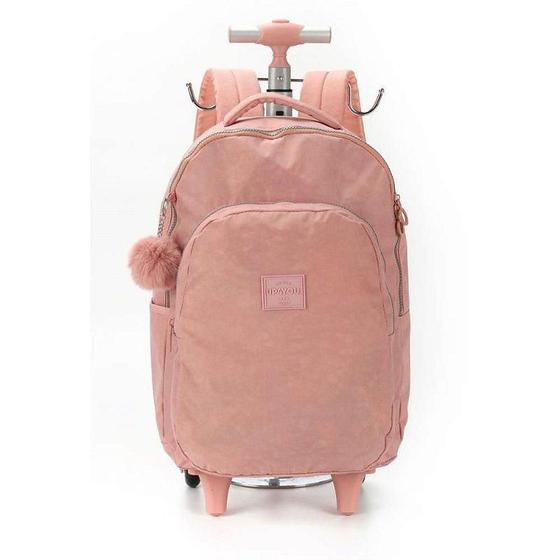 Imagem de Mochila Com Rodinha Up4You Crinkle G Nude