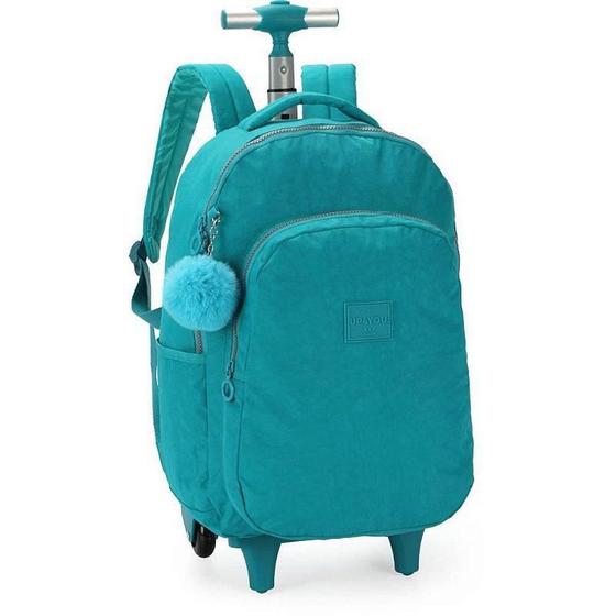 Imagem de Mochila Com Rodinha Up4You Crinkle G Verde