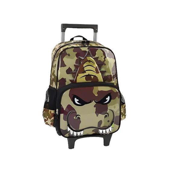 Imagem de Mochila com rodinhas Dinossauro verde camuflado Up4you