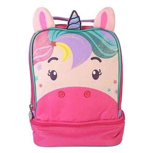 Imagem de Mochila Com Rodinhas Lancheira Infantil Escolar Passeio - Unicórnio Roxo