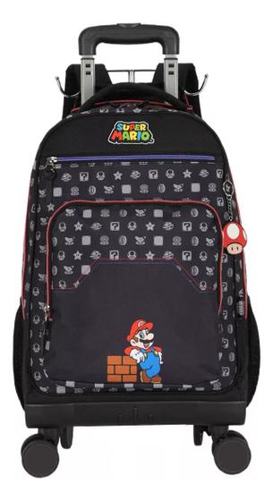 Imagem de Mochila Com Rodinhas Super Mario - Luxcel (mc47578mo)