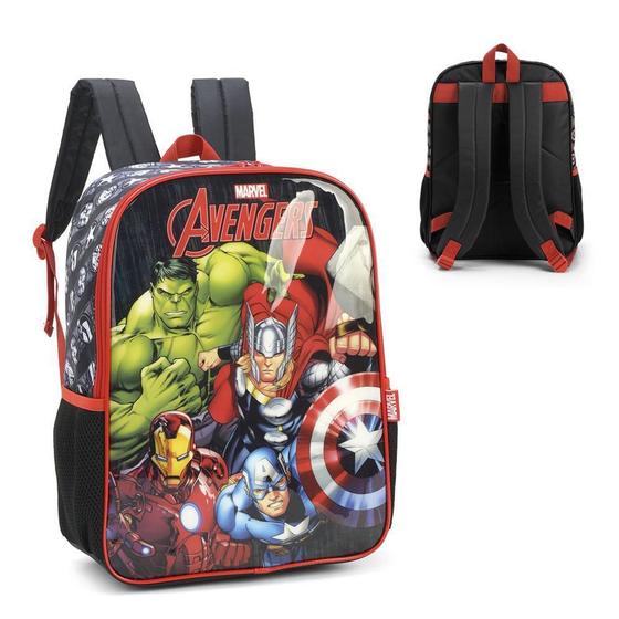 Imagem de Mochila Costa Marvel Avengers Heróis Vingadores Preta Luxcel