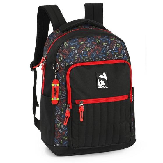 Imagem de Mochila Costas 18 Juvenil 4Y Up4You Skate Vermelho Luxcel