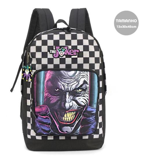 Imagem de Mochila Costas Batman The Joker Xadrez MS46386BM Luxcel