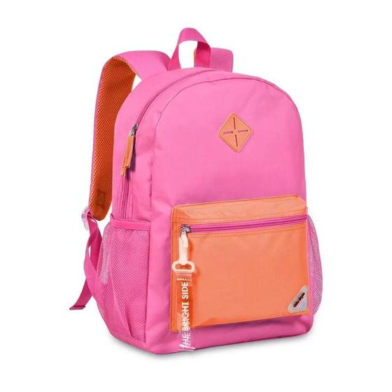 Imagem de Mochila Costas Bicolor Rosa/Laranja Clio Style