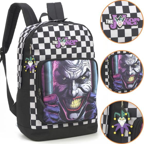 Imagem de Mochila Costas Coringa Unissex Escolar Passeio Masculina Feminina Infantil Juvenil