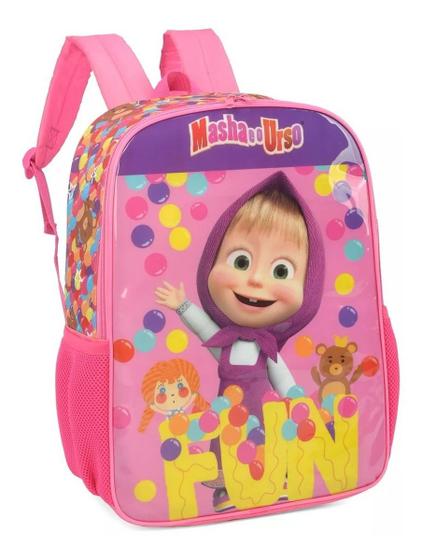 Imagem de Mochila Costas Escolar Alça Infantil Masha E O Urso Luxcel