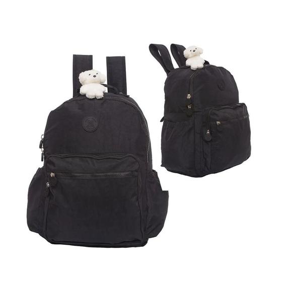 Imagem de Mochila Costas Escolar Com 2 Bolsos Trendy Preto Xeryus