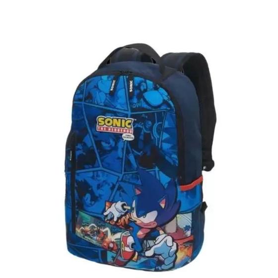 Imagem de Mochila Costas Escolar Costas G Sonic Comic Azul Original