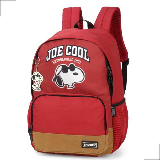 Imagem de Mochila Costas Escolar Passeio Grande Infantil Juvenil Menino Menina Unissex Snoopy Luxcel Oficial