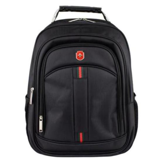 Imagem de Mochila Costas Executiva Masculina Swissland Preta com Alça Cabo de Aço - Ref SL04014