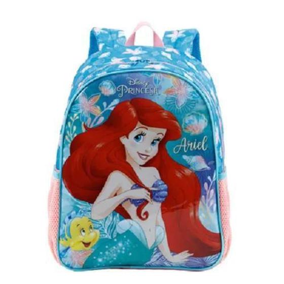 Imagem de Mochila Costas G Pequena Sereia Ariel Princesas 11482