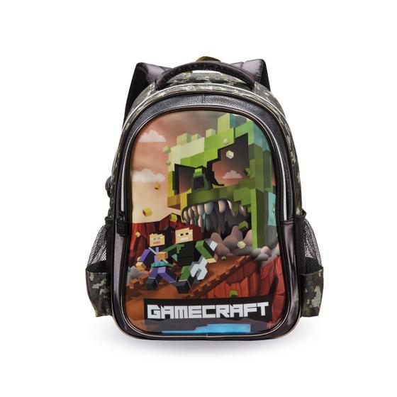 Imagem de Mochila Costas Gamecraft Meninos Escolar Espaçosa Infantil