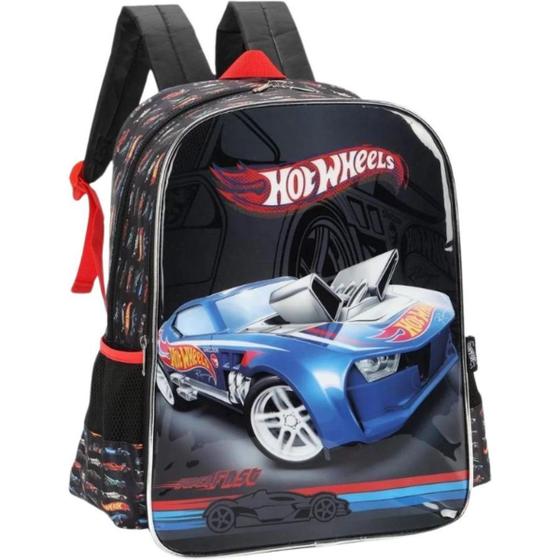 Imagem de Mochila Costas Infantil Escolar G Menino Hot Wheels Luxcel Preto