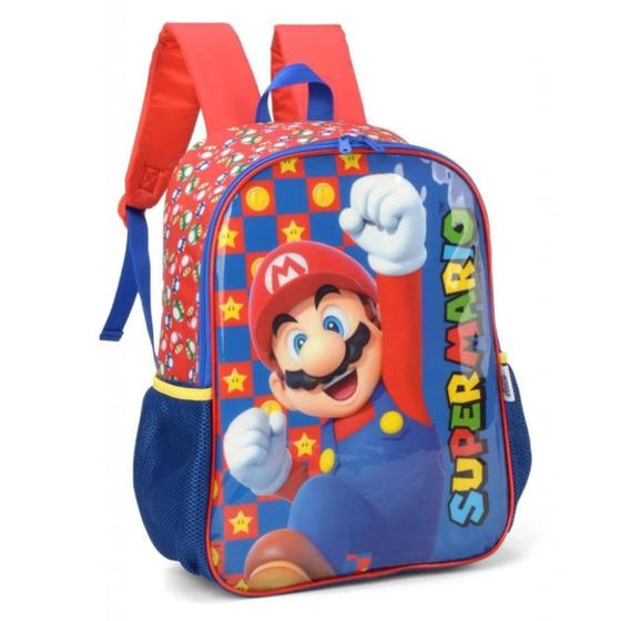 Imagem de Mochila Costas Infantil Escolar Menino Super Mario Bros Luxcel