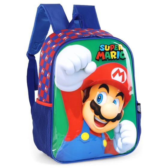 Imagem de Mochila Costas Infantil Escolar Super Mario Bros Luxcel