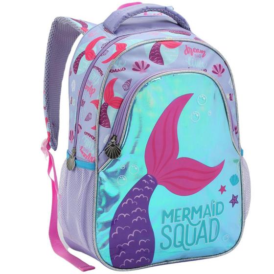 Imagem de Mochila Costas Infantil Grande Escolar Menina Sereia Encanto - Seanite