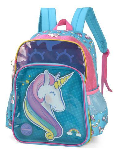 Imagem de Mochila Costas Infantil Up4you Unicórnio C/ Chaveiro